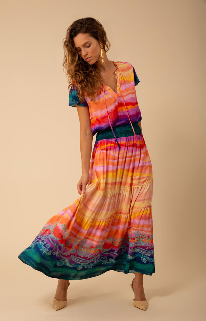 Catalina Tiered Maxi Skirt