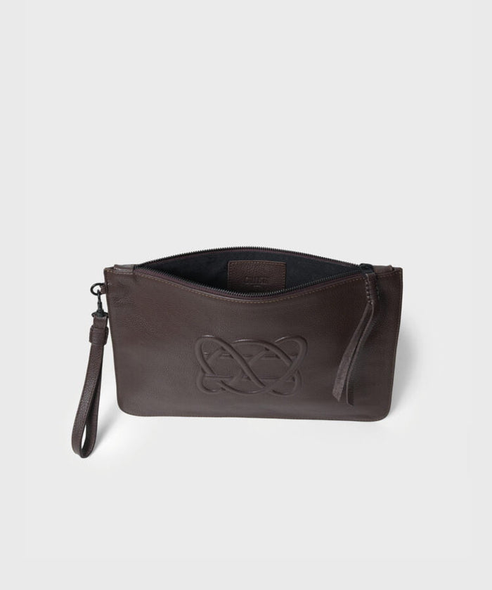 Pochette Callista Crafts CC Pochette Grained Leather Cocoa O/S Apoella