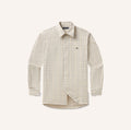 Southern Marsh Chateau Windowpane Dress Shirt- Oatmeal and Stone