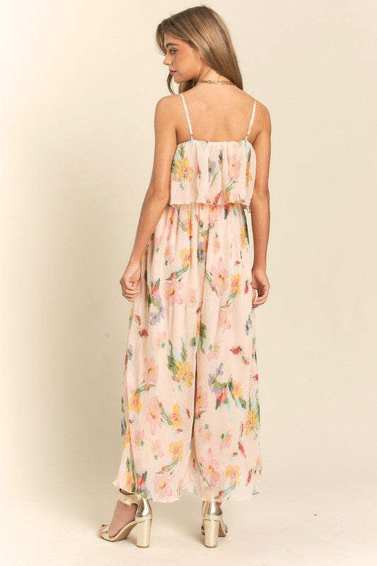 Chiffon Floral  Sleeveless Romper image 5