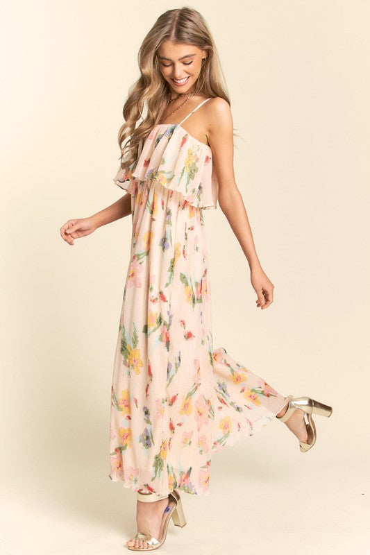 Chiffon Floral  Sleeveless Romper image 4
