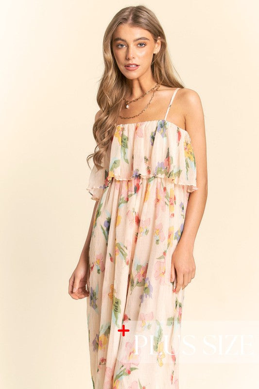 Chiffon Floral  Sleeveless Romper image 6