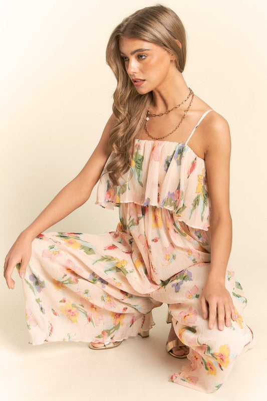 Chiffon Floral  Sleeveless Romper image 7