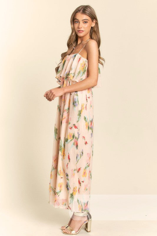 Chiffon Floral  Sleeveless Romper image 8