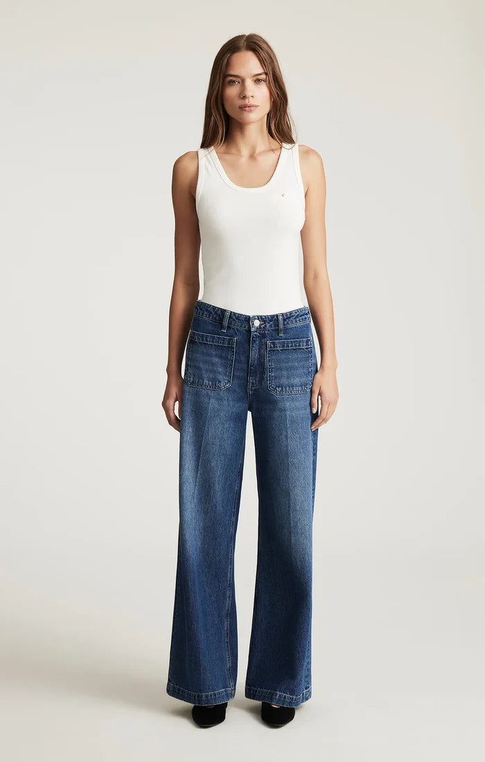 Christine Dark Brushed Classic Denim