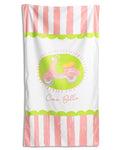 The Royal Standard Ciao Bella Giant Beach Towel | White/Pink