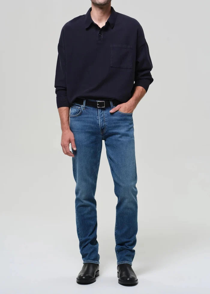 Citizens of Humanity - Rugby Polo Navy French Terry - Kalifornia Jean Bar