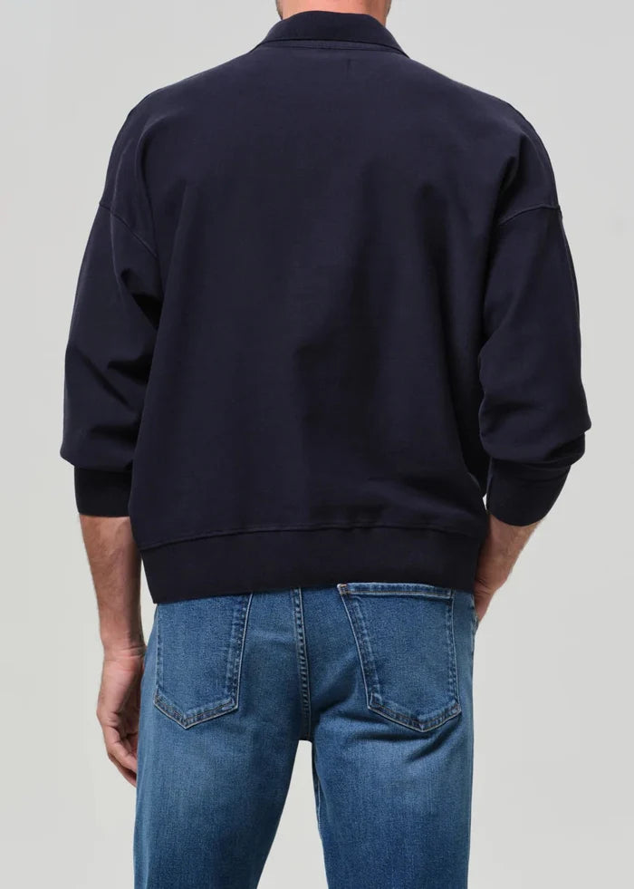 Citizens of Humanity - Rugby Polo Navy French Terry - Kalifornia Jean Bar