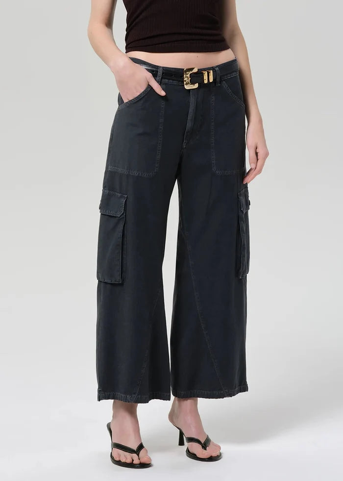 Citizens of Humanity - Thassos Twisted Seam Utility Pant Washed Black - Kalifornia Jean Bar