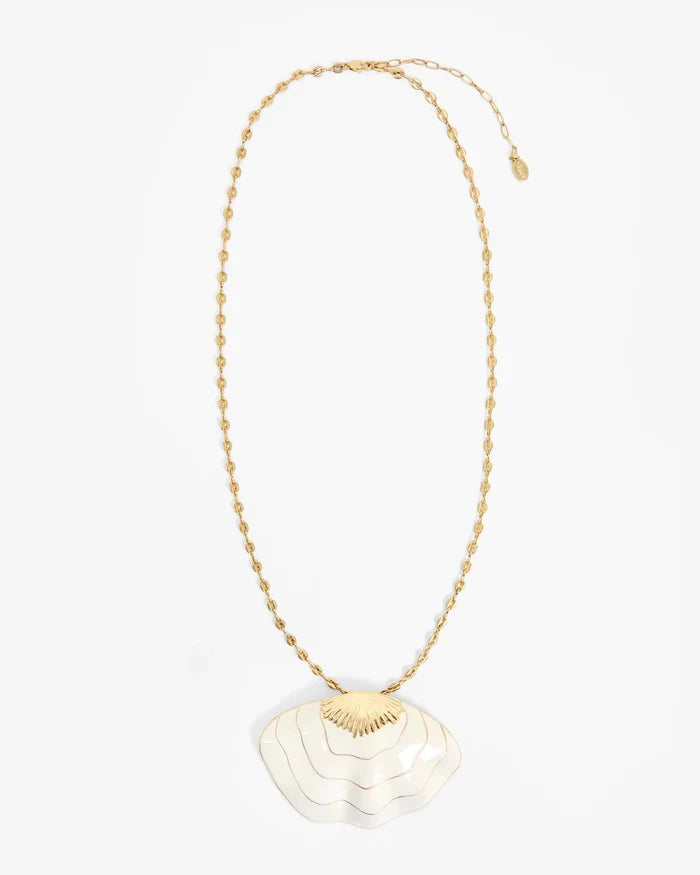 Clare V. - Clam Pendant Necklace - Kalifornia Jean Bar