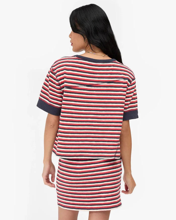 Clare V. - Le Bateau Tee Navy/Cherry Red Stripe - Kalifornia Jean Bar