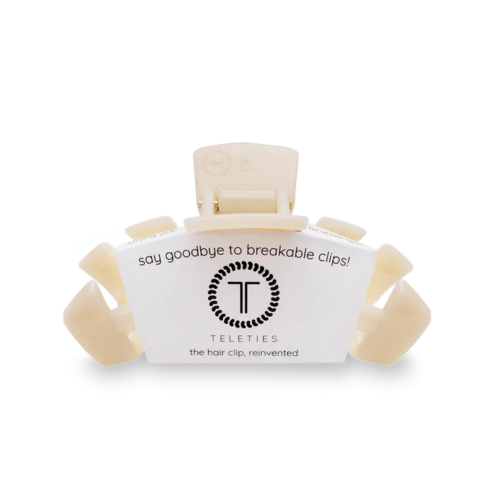 Teleties Classic Small Hair Clip Almond Beige
