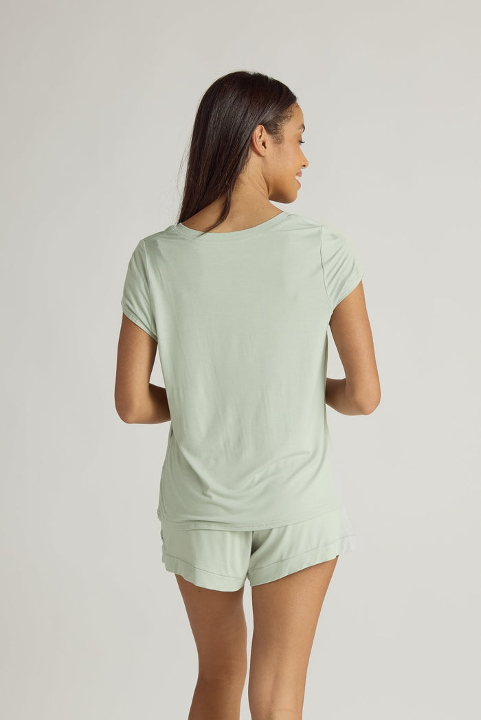 Classic V-Neck Tee Shirt | Sage