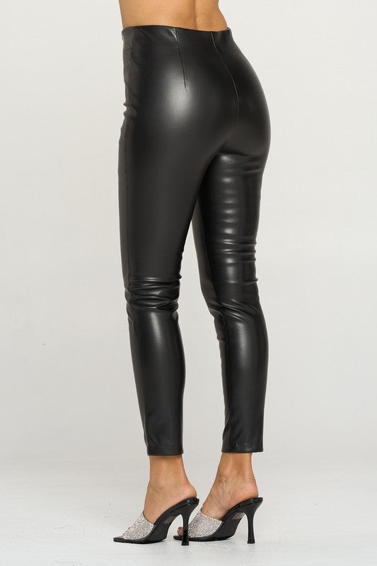 Classy Faux Leather Pants image 1