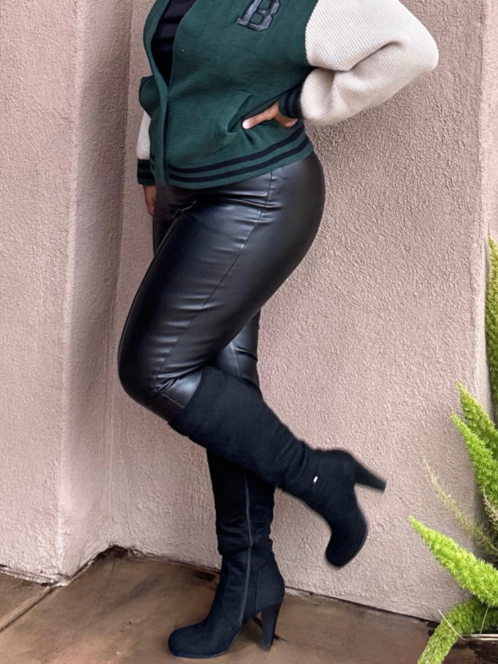 Classy Faux Leather Pants image 3
