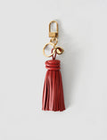 Clover Leather Tassel Keyring