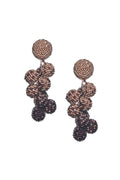 COCONUTS PINK PURPLE GLASS BEAD EARRINGS