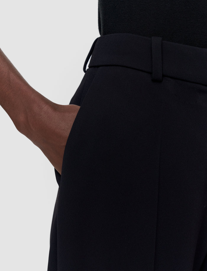Black Colburn Comfort Cady Trousers - Joseph