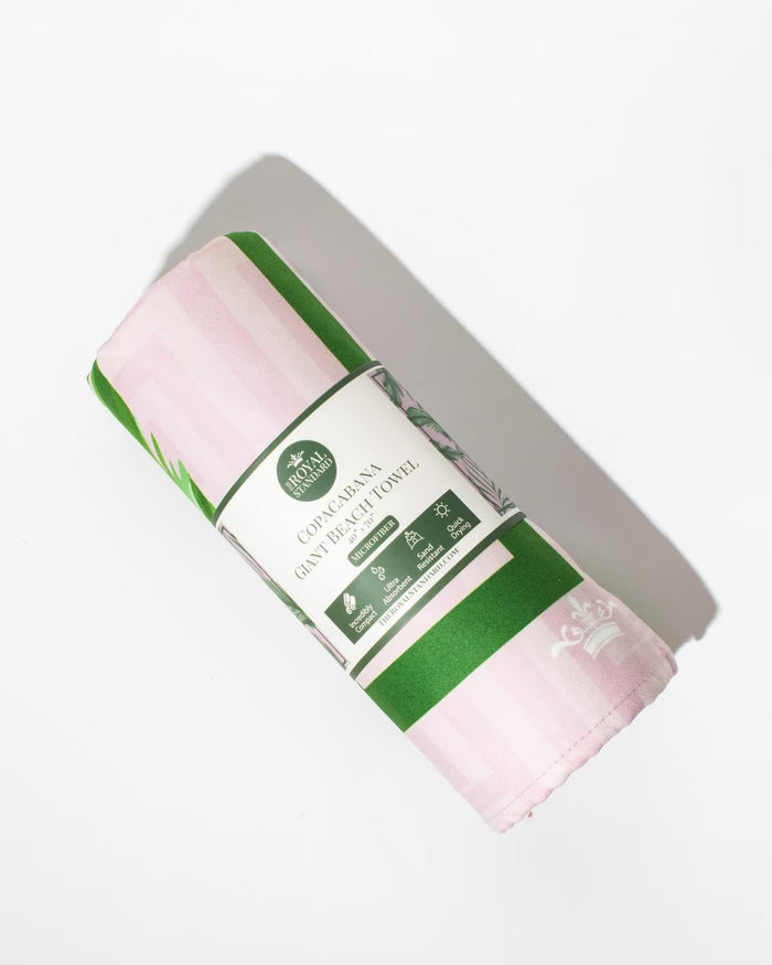 Copacabana Giant Beach Towel | Pink/Green