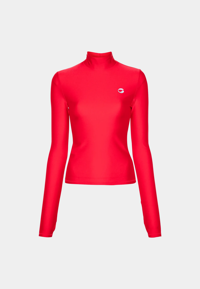 Coperni Tight High Neck Top Red