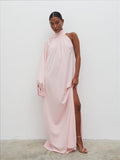 Cora Fringed Maxi Dress - Blush