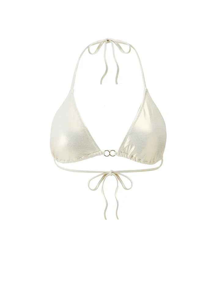 Melissa Odabash Costa Triangle Bikini Top Gold Apoella