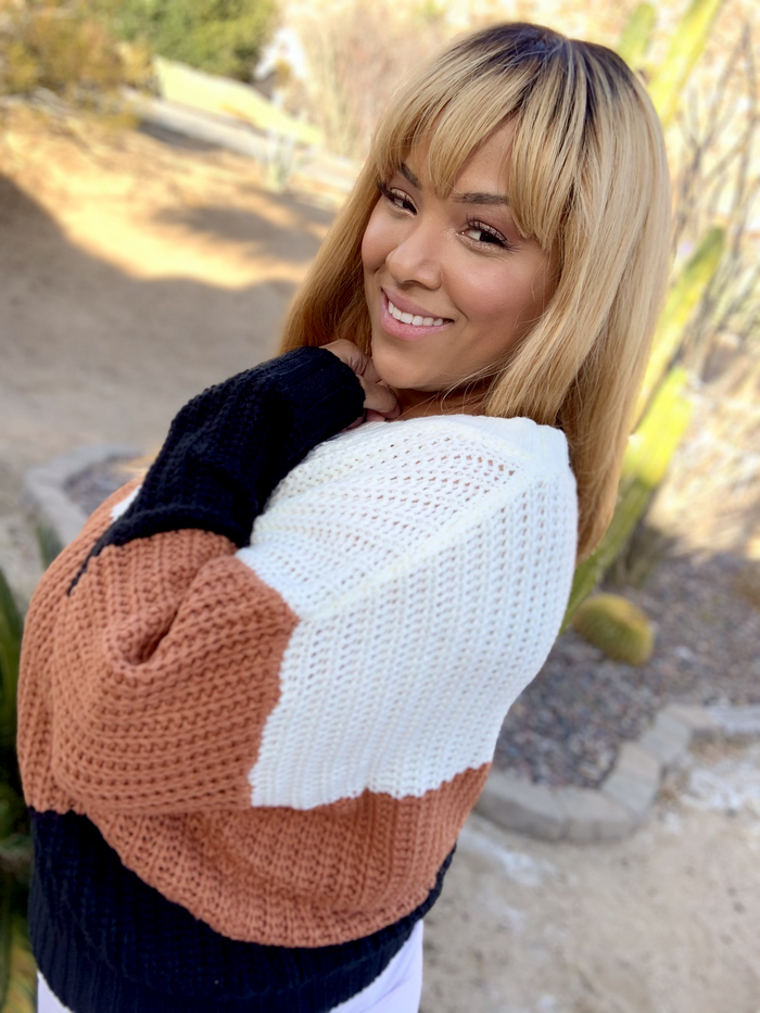 Cozy Knit Neutral Sweater image 1