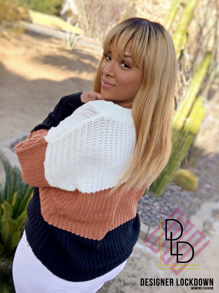Cozy Knit Neutral Sweater image 2