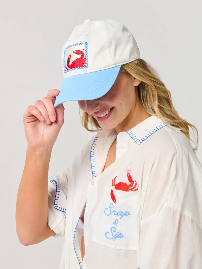 Crab Ball Cap, White