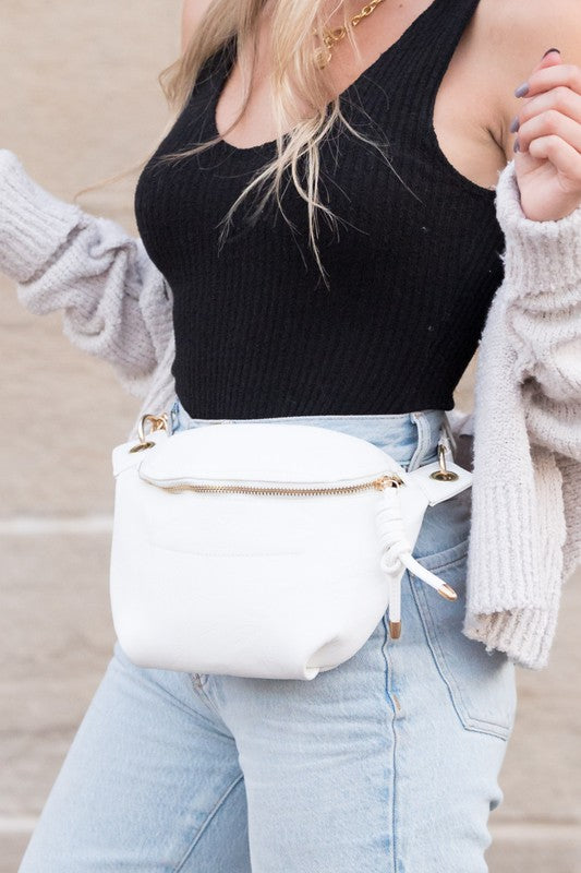 Cross Body Fanny Pack (White) image 2
