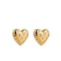 Crystal Heart Stud Earrings