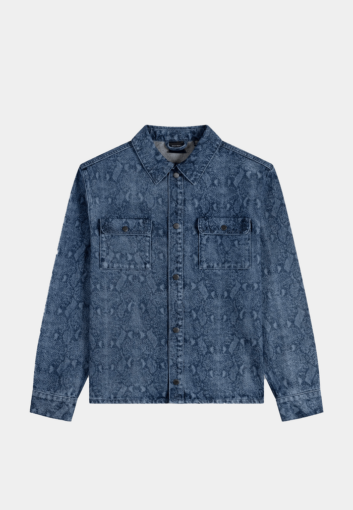 Daily Paper Snake Laser Rahul Denim Shirt Blue