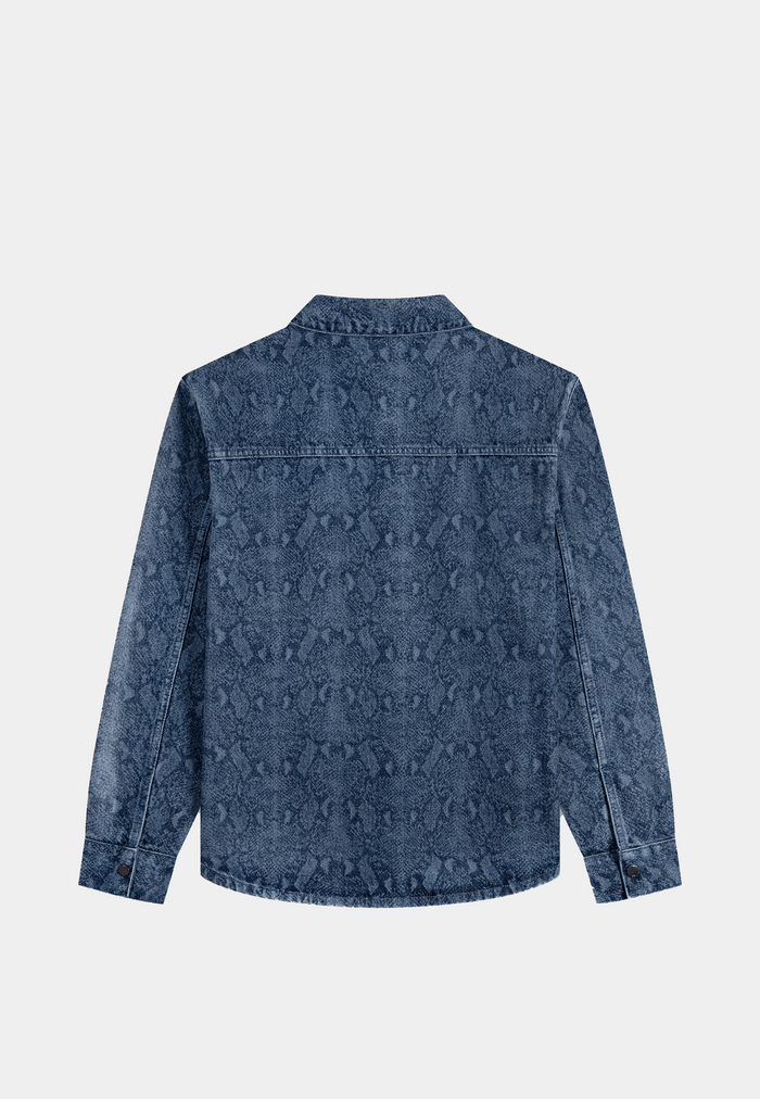 Daily Paper Snake Laser Rahul Denim Shirt Blue