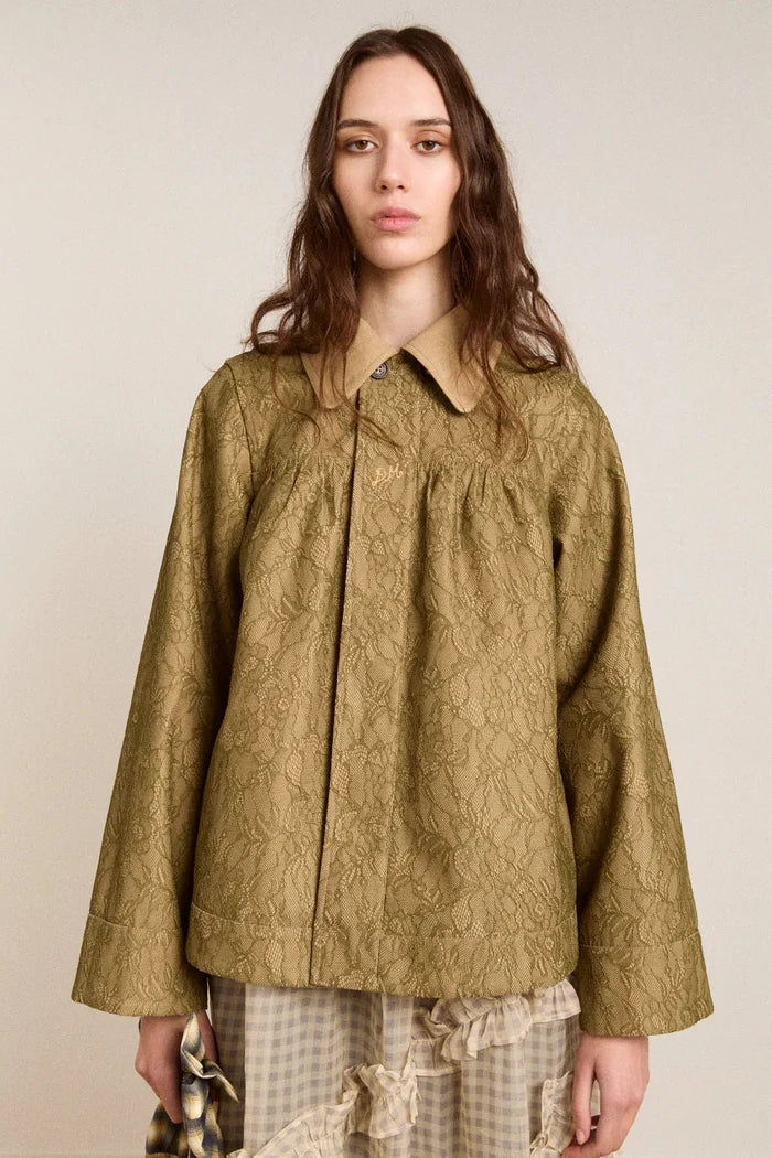 Damson Madder - Mini Mercedes Reversible Coat Lace Stone - Kalifornia Jean Bar
