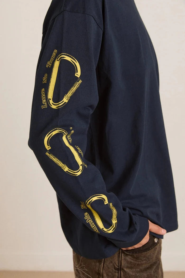 Damson Madder - Navy Rambler Longsleeve Tee - Kalifornia Jean Bar