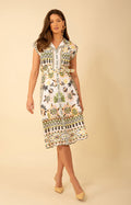 Daniela Midi Linen Dress, color_blackandwhite