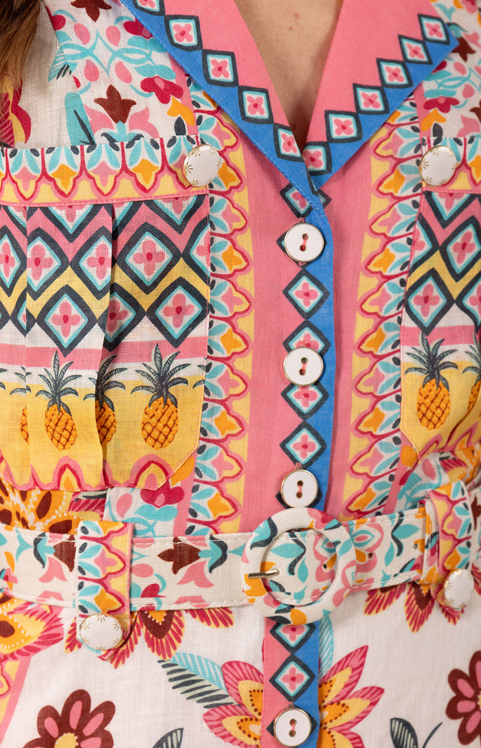 Daniela Midi Linen Dress, color_pink