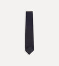 Dark Navy Fine Woven Grenadine Silk Hand Rolled Tie