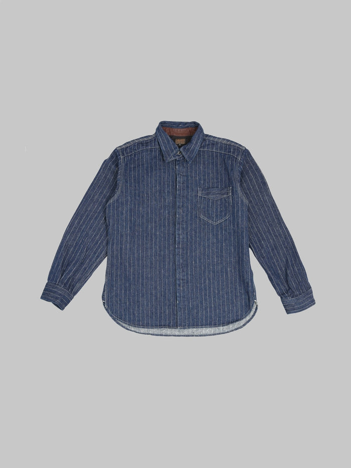 Deluxeware 7630A 20th Anniversary Wabash Indigo Denim Nel Shirt front