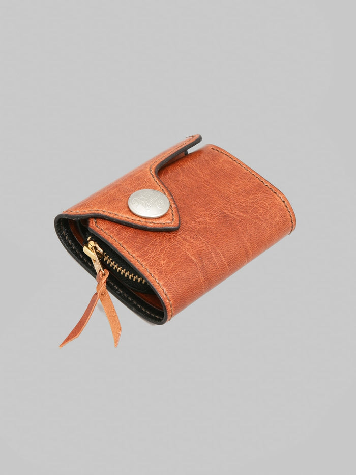Deluxeware DLW-005 Leather Wallet Camel snap button