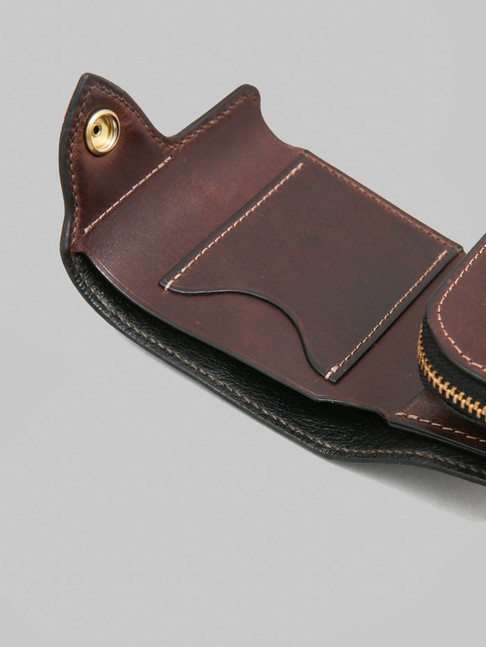 Deluxeware DLW-005 Leather Wallet Dark Brown card slot