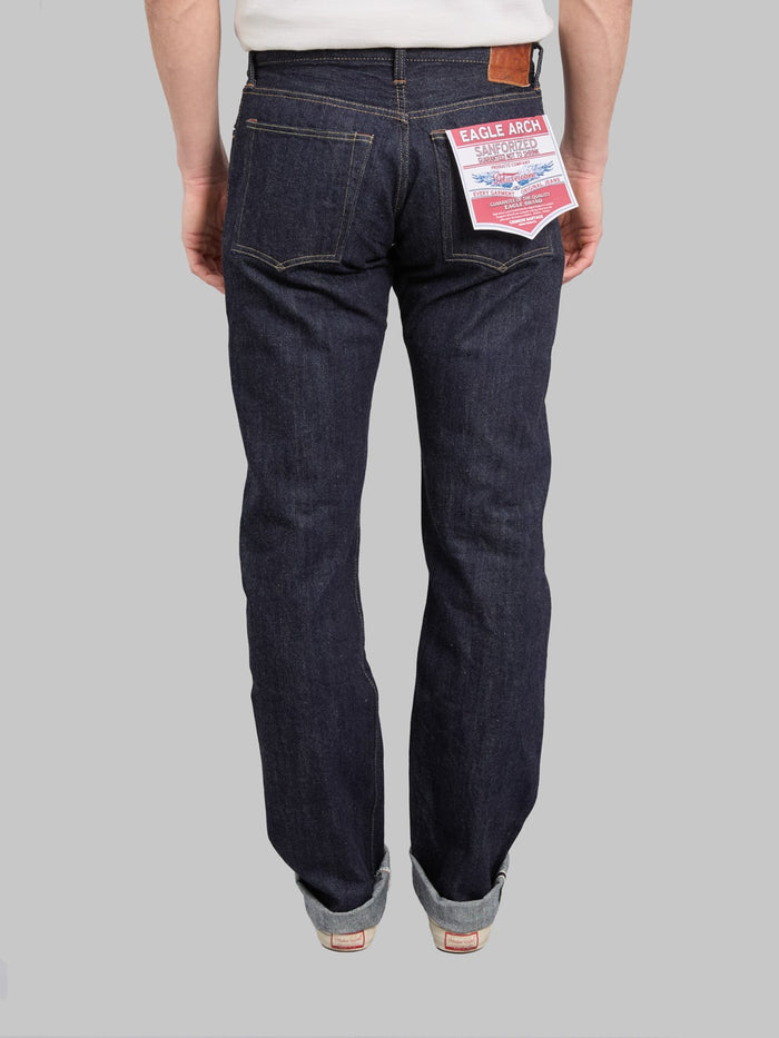 Deluxeware DX5015 15oz Regular Straight selvedge Jeans back rise