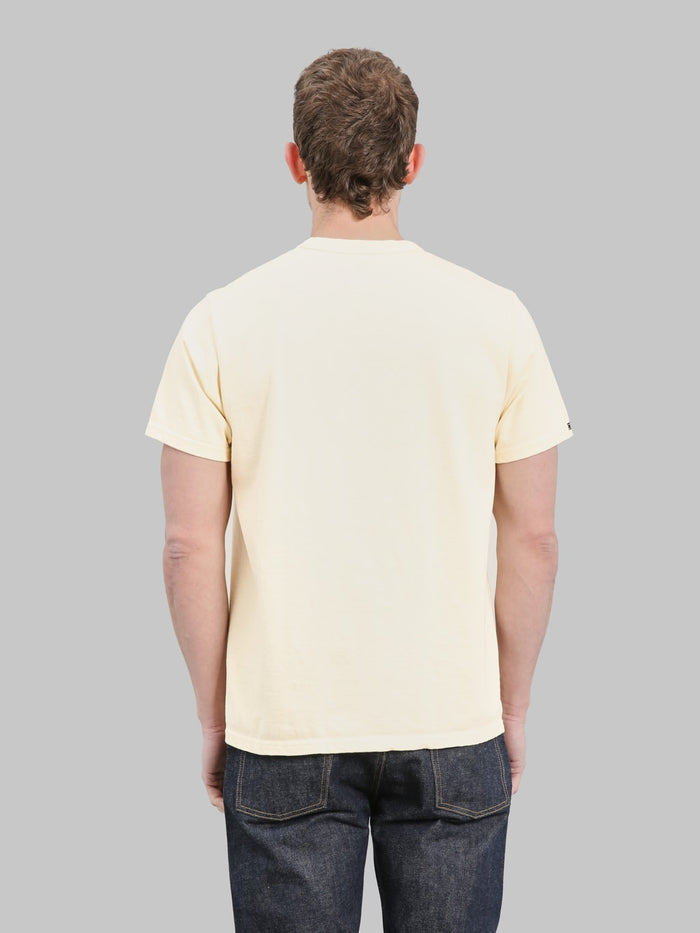 Deluxeware DXTS00 12.5oz Heavyweight Loopwheeled TShirt Ash Yellow back fit