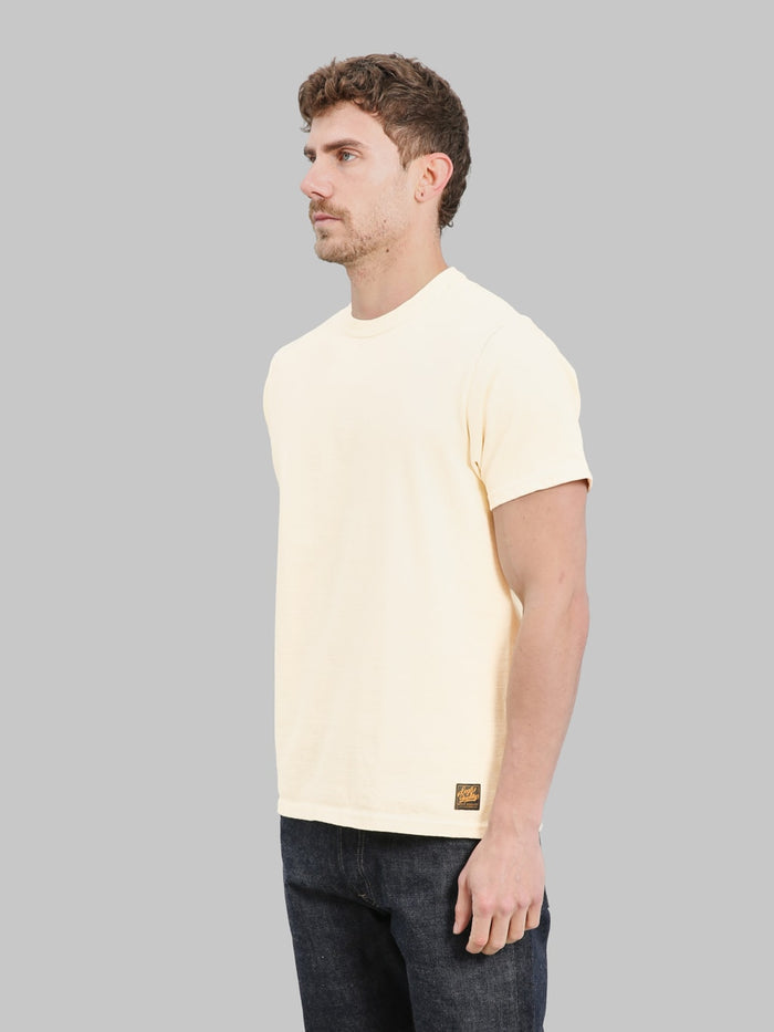 Deluxeware DXTS00 12.5oz Heavyweight Loopwheeled TShirt Ash Yellow side fit
