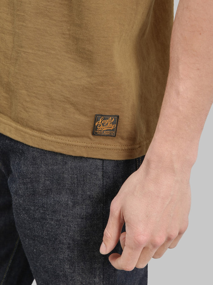 Deluxeware DXTS00 Heavyweight Loopwheeled TShirt Dd Mustard brand tag
