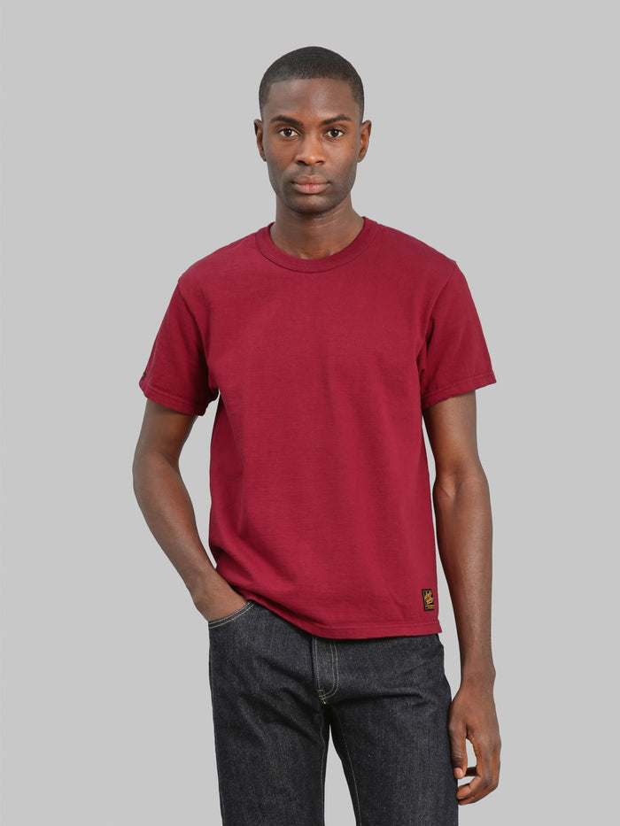 Deluxeware DXTS00 Heavyweight Loopwheeled TShirt Red model look