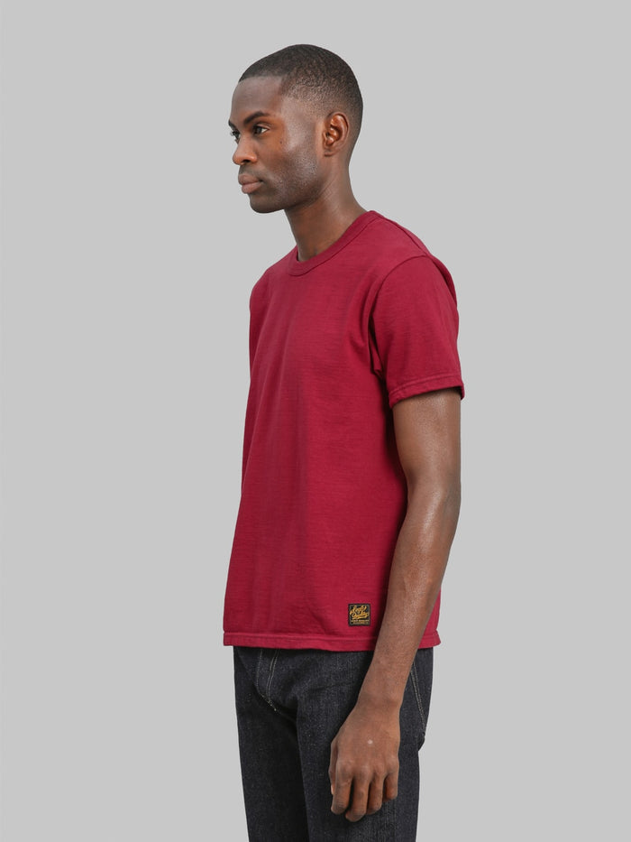 Deluxeware DXTS00 Heavyweight Loopwheeled TShirt Red  side look