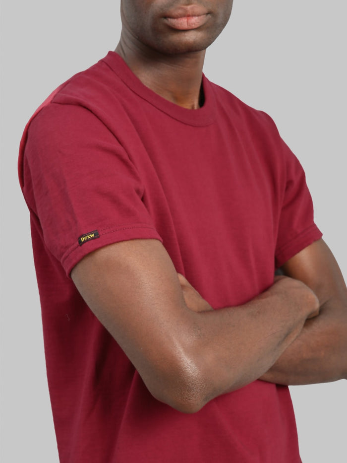 Deluxeware DXTS00 Heavyweight Loopwheeled TShirt Red sleeve