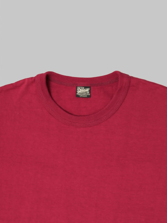 Deluxeware DXTS00 Heavyweight Loopwheeled TShirt Red collar