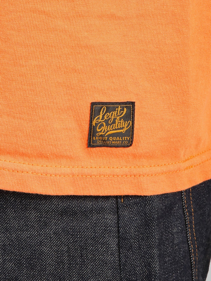 Deluxeware DXTS00 Heavyweight Loopwheeled TShirt Texas Orange tag